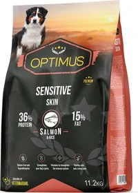 Comparer les prix de OPTIMUS Sensitive Skin Saumon & Riz pour chien - Lot de 60x 11,2kg