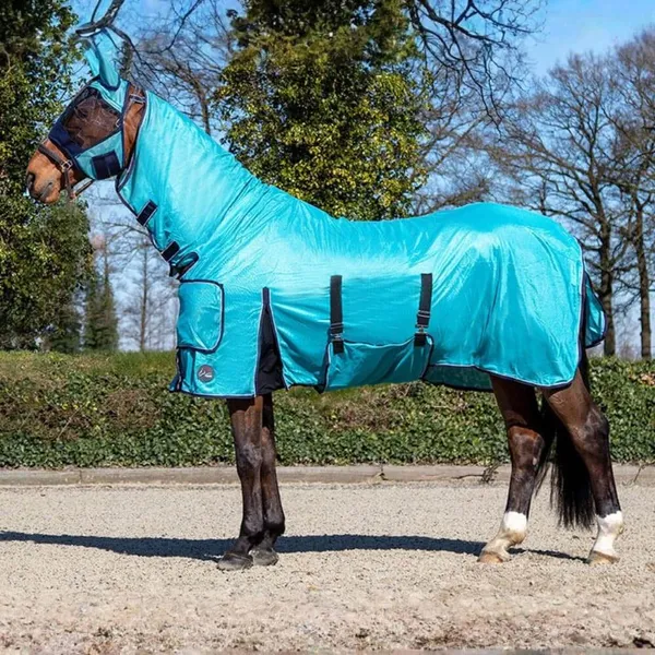 Couverture anti-mouches pour cheval avec couvre-cou HKM Lissabon- Style – photo 4