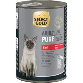 Meilleurs prix pour SELECT GOLD Pure Boîtes de Pâtée Chat Adute Bœuf 24x400 g