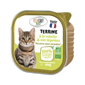 Meilleurs prix pour Felichef - Terrine sans céréales chat volaille et légumes 100g