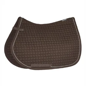 Meilleurs prix pour Eskadron Tapis de selle Cotton avec cordelette argentée - Taille VS - Marron