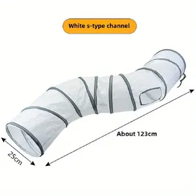 Meilleurs prix pour Jouets Tunnel pour Chat Pliable Blanc Chat de Compagnie Chaton Entraînement Jouet Interactif Amusant Pour Chats Lapin Animal Tunnel Tube de Jeu white
