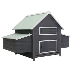 Meilleurs prix pour vidaXL Poulailler Gris 157x97x110 cm Bois