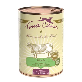 Comparer les prix de Bœuf avec carotte, pomme & riz naturel Terra Canis nourriture pour chien humide