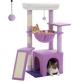 Meilleurs prix pour Petit Arbre à Chat Multifonction 92 cm Violet