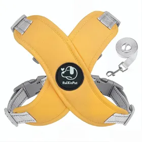 Comparer les prix de Harnais et Laisse Réfléchissants pour Chat Ensemble Réglable Sans Évasion Harnais Gilet pour Chaton Respirant Sangle de Poitrine de Marche pour Intérieur Extérieur (Yellow,M) jaune