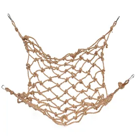 Comparer les prix de Filet d'escalade suspendu pour oiseaux Échelle de corde d'escalade pour oiseaux avec crochets pour perroquets cacatoès perruches calopsittes S brown