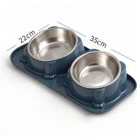 Comparer les prix de Gamelle Anti-Fourmis Anti-Renversement Anti-Basculement Antidérapante pour Alimentation Eau Chat Chien Bassin d'Eau Nourriture Accessoires pour Animaux bleu marine