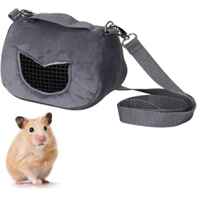 Meilleurs prix pour Sac de transport pour petit animal - PZCC - Flanelle grise - Respirant - Réutilisable - Pour hamsters et petits rongeurs