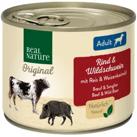 Comparer les prix de REAL NATURE Adult Bœuf et sanglier 6x200 g