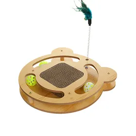 Meilleurs prix pour Griffoir pour Chat Résistant à l'Usure Griffoir Jouet avec Balle Multifonction Aiguisage des Griffes beige