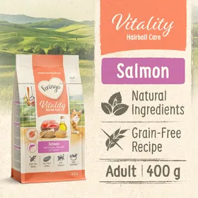 Meilleurs prix pour 400 g Feringa Vitality Hairball Care au saumon, croquettes pour chats