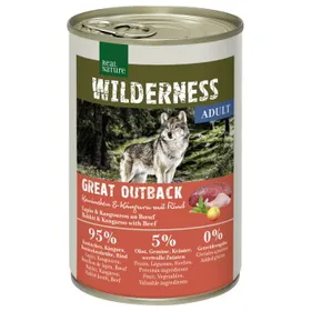 Comparer les prix de REAL NATURE WILDERNESS Nourriture humide Chien Adulte Great Outback lapin, kangourou et bœuf 12x400 g