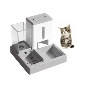 Comparer les prix de Gamelle Automatique pour Chats Distributeur Croquettes Et Eau Distributeur Croquettes De Nourriture Et eau 2 DISTRIBUTEUR DALIMENT