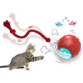 Comparer les prix de Interactive Cat Ball Toy USB Rechargeable Auto Rolling Balls with Chirping Sounds 3 Modes for Indoor Cats Fast Moving Catty Toys