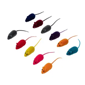 Comparer les prix de Jouets pour Chatons Souris en Caoutchouc Simulation Jouets Interactifs pour Animaux Accessoires Cadeaux Souris en Émail Résistance aux Morsures (as the picture,5 Pcs) black