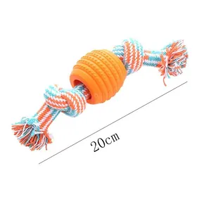 Meilleurs prix pour Corde résistante aux morsures pour chiens, jouet interactif en coton, os, petit chiot, nœud à mâcher, nettoyage des dents, jouets pour chiens orange