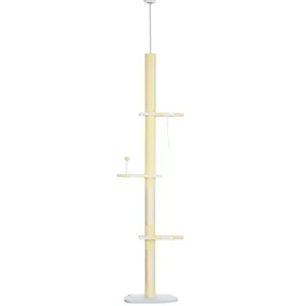 Meilleurs prix pour Arbre à chat réglable sol-plafond 220-260 cm jaune, blanc et bleu