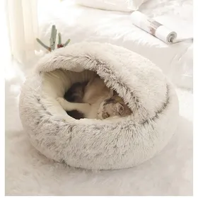 Meilleurs prix pour Lit douillet pour chien avec housse lit pour chat chenil douillet pour petits animaux de compagnie chaud doux lavable (50x50cm)