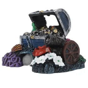 Comparer les prix de GUE décoration de coffre au trésor d'aquarium Ornement de boîte au trésor d'aquarium cachette grotte décoration de boîte à GU345