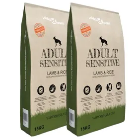 Meilleurs prix pour vidaXL Nourriture pour chiens Adult Sensitive Lamb & Rice 2 pcs 30 kg