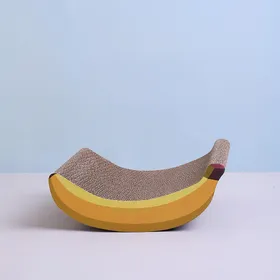 Comparer les prix de Griffoir pour Chat Forme Banane Mignon Drôle Papier Ondulé Chat Aiguisage Griffe Griffoir gray