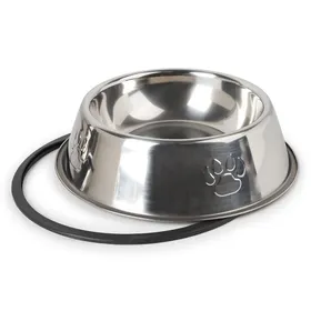 Comparer les prix de Gamelle pour chien en acier inoxydable de qualité supérieure - Antidérapante - En forme de fourmi - Pour chat et chien - Accessoires alimentaires - Fournitures pour animaux de compagnie - 6 tailles S gray