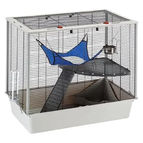 Comparer les prix de Ferplast Cage confortable pour fûrets et rats FURAT, strucutre à plusieurs niveaux avec accessoires inclus, angles renforcés, vernis métal et plastique noir, 78 x 48 x h 70