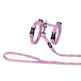Comparer les prix de Laisse et harnais pour chat Nobby Pet Flower Pink