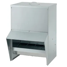 Comparer les prix de CostwayMangeoire à Poulet Galvanisée de Capacité de 22 kg Fixation Murale avec Couvercle Distributeur de Nourriture Sans Gaspillage Argent