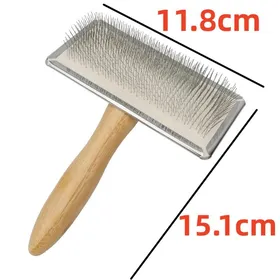 Comparer les prix de Peigne pour chien en bois massif brosse pour chien épilateur pour animaux de compagnie Massage brosse pour chat toilettage pour animaux de compagnie peignes en acier inoxydable pour chats ouverture de noeud de cheveux beige