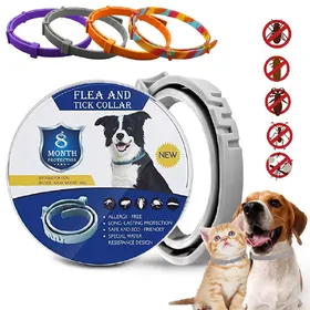 Meilleurs prix pour Collier anti-puces et anti-tiques pour chiens et chats jusqu'à 8 mois Collier anti-puces et anti-tiques pour moustiques et insectifuge Collier pour chat à détachement~01918