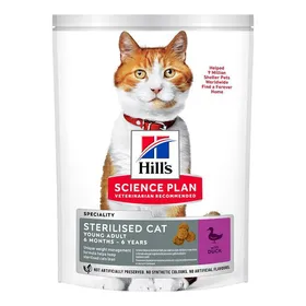 Comparer les prix de HILL'S-Hill's Croquettes Chat Adulte Stérilisé Canard - 1,5 kg