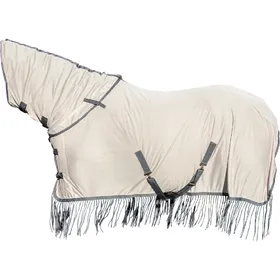 Comparer les prix de Couverture anti-mouches pour cheval avec couvre-cou amovible antidéchirure HKM Fringes- Style