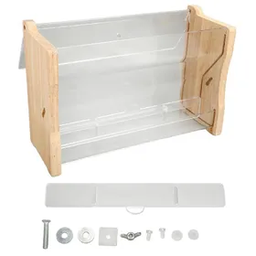 Comparer les prix de Mangeoire à Poulets Automatique Grande Capacité Acrylique Transparent Boîte à Nourriture pour Poussins Oiseaux pour Perruches Calopsitte M(315 X 180mm / 12.4 X 7.09in) white