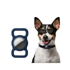 Comparer les prix de INF Support Apple AirTag pour collier chat / chien en silicone Bleu foncé