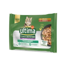 Comparer les prix de Ultima Expert Nutrition Urinary poulet, bœuf pour chat - 44 x 70 g