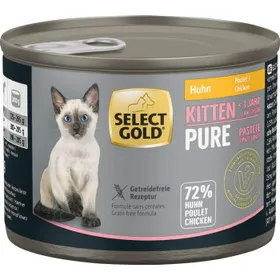 Meilleurs prix pour SELECT GOLD Pure Boîtes de Pâtée Chaton Poulet 24x200 g