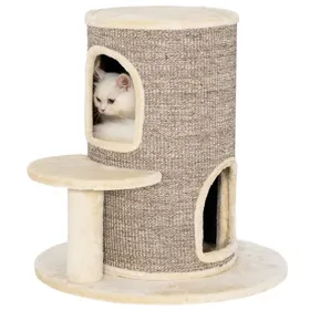 Meilleurs prix pour Tonneau à gratter - tour à griffer - PawHut - stable 2 niveaux avec plate-forme - sisal et peluche courte - 60 x 60 x 61 cm -