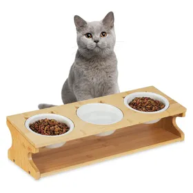 Meilleurs prix pour Relaxdays Station d'alimentation pour chats, Gamelle : accessoires