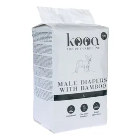 Meilleurs prix pour kooa Couches pour mâles avec bambou Gr. L 53-76cm 12 pcs. chien