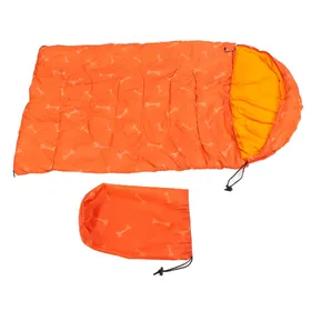 Meilleurs prix pour Sac de Couchage pour Chien Doux Chaud Imperméable Pliable Lit pour Animal de Compagnie avec Sac de Rangement pour Camping Randonnée Voyage orange
