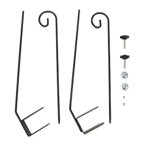 Comparer les prix de 2 pièces Crochet de Clôture Étendu Crochet de Rail de Terrasse Crochet Robuste Crochet pour Mangeoire à Oiseaux Réglable pour Mangeoires à Oiseaux black