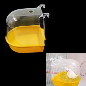 Comparer les prix de Baignoire oiseaux boîte jouet suspendue perruche perroquets crochets nourrisseur cage canaris 1 pièce Label