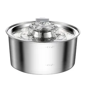 Comparer les prix de Fontaine à eau pour chat en acier inoxydable - Phoesky - 3 2 L - Buse sphérique - Silencieuse - Facile à nettoyer