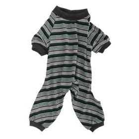 Meilleurs prix pour Pyjama pour chien rayé Doux Élastique Printemps Été Combinaison Pyjama pour chiot pour Séances photo Fêtes Vert S(for 2-4kg) gray