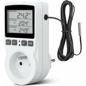 Meilleurs prix pour Prise thermostat numrique programmable avec sonde minuterie digitale pour chauffage serre et aquarium couleurs multiples Largeight