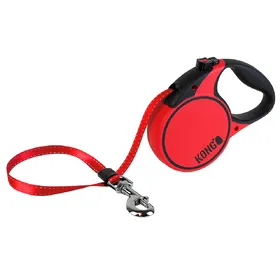 Meilleurs prix pour Laisse KONG Terrain, rouge pour chien - taille L : jusqu'à 50 kg, longueur de la sangle : 5 m environ