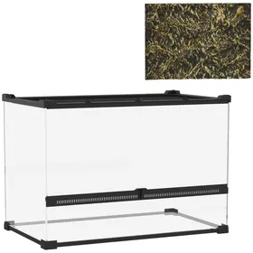 Comparer les prix de Terrarium pour reptile Grâce à des câbles intégrés Les deux portes sont protégées par des boutons tournants Noir