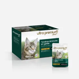 Comparer les prix de Sachets Fraîcheur Chaton / Chat adulte Sans Céréales - Tendres émincés en gelée riches en poulet